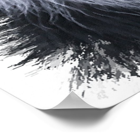 Poster Border collie art (Coin)