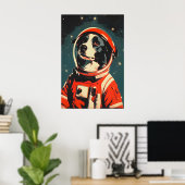 Poster Border Collie Astronaut Poster, Border Collie (Bureau à domicile)