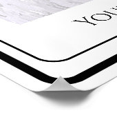 Poster Border Collie Chien Noir et Blanc (Coin)