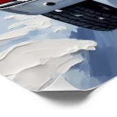 Poster Border Collie Christmas Red Truck Holiday (Coin)