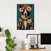 Poster Border Collie In Suit Poster, Border Collie (Bureau à domicile)