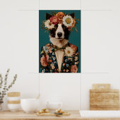 Poster Border Collie In Suit Poster, Border Collie (Cuisine)