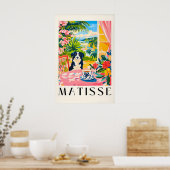 Poster Border Collie Matisse Print Funny Dog & Coffee (Cuisine)