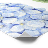 Poster Bordure Classique Hydrangea Bleue, Bienvenue Maria (Coin)