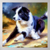 Poster Bordure Collie Chien (Devant)