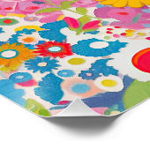 Poster Bordure Collie Chien et Fleurs 005 - Bijou sur mes (Coin)