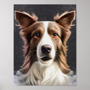 Poster Bordure Collie Chien Fine Art Portrait d'animal de