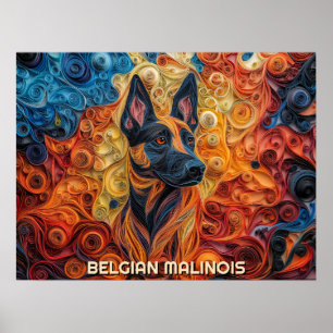 Poster Bordure Collie Papier Quitter Portrait de chien d'