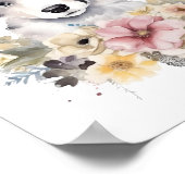 Poster Bordure Collie Pupet Pet Aquarelle (Coin)