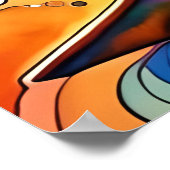 Poster Bordure Collie Skateboard (Coin)