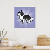 Poster Bordure de dessin Collie (Cuisine)