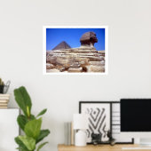 Poster bordure de la pyramide sphinx (Bureau à domicile)