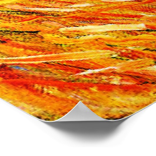 Poster Bordure d'un champ de blé avec des pavots (Coin)