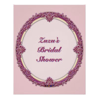 Bordure Fantaisie Violet/Rose Et Crème Personnalis
