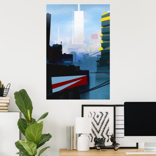 Poster Bordure miroir (Bureau à domicile)