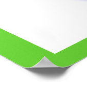 Poster Bordure verte du papillon de fleurs (Coin)