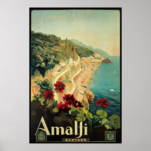 Poster Borgoni Amalfi Campanie Italie (Devant)