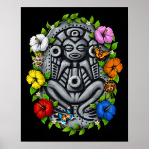 Poster Boricua Taino déesse Atabey