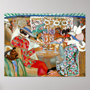 Poster Boris Grigoriev - Café Parisien