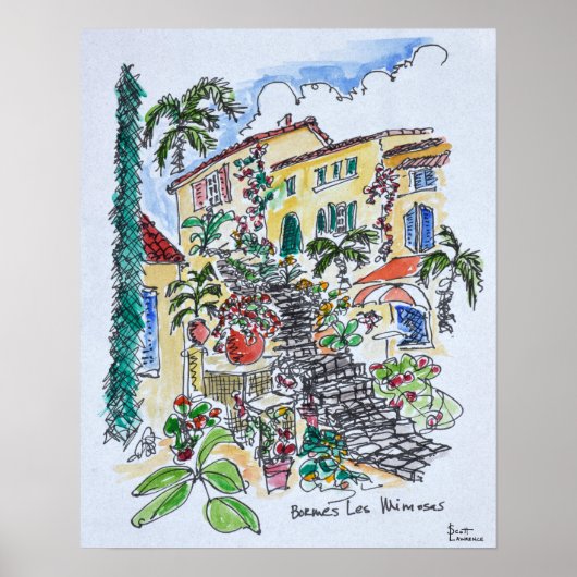 Poster Bormes-les-Mimosas | Provence-alpes-cote d'azur (Devant)