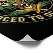 Poster Born To Hunting Forced To Go To School Funny Hunt  (Coin)