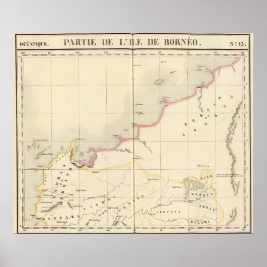 Poster Bornéo Océanie no 13 (Devant)