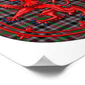 Poster Borthwick Tartan Scottish Plaid Lion Rampant (Coin)