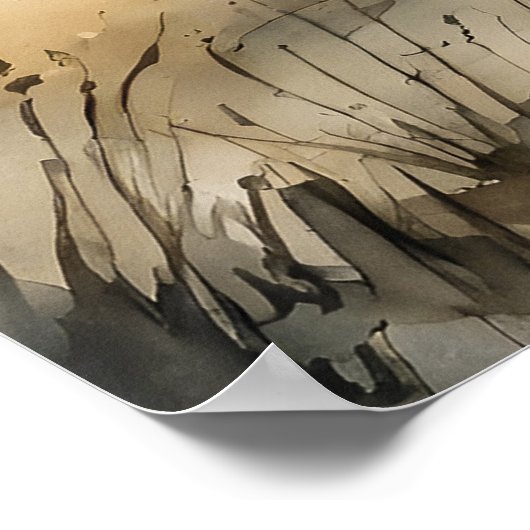 Poster Borzoi - Art Chien Imprimer (Coin)