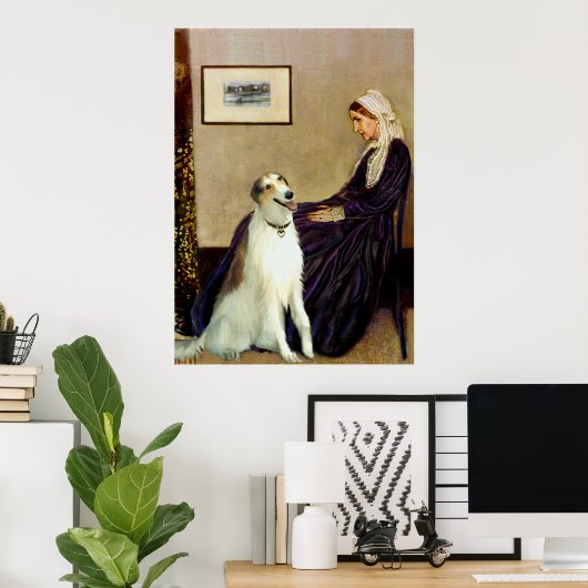 Poster Borzoi - Mère des siffleurs (Bureau à domicile)