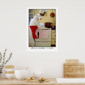 Poster Borzoi Russian Wolfhound "Wolfhound Puck" Dog (Cuisine)