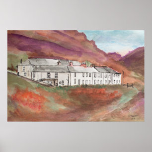 Poster Boscastle Cornouailles Peinture à l'aquarelle – An