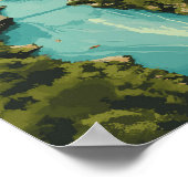 Poster Bosnie-Herzégovine Illustration Art Voyage (Coin)