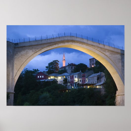 Poster Bosnie-Herzégovine - Mostar. L'ancien pont 2 (Devant)