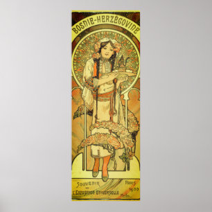 Poster Bosnie-Herzégovine par Alphonse Mucha 1900