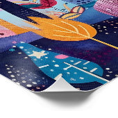 Poster Bosque Colorido: Paisaje Folk y Naive (Coin)