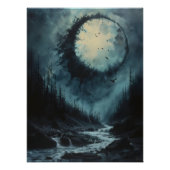 Poster Bosque del Eclipse Lunar: Amanecer Místico (Devant)