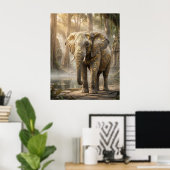 Poster Bosquet de l'éléphant à feuilles d'or (Bureau à domicile)
