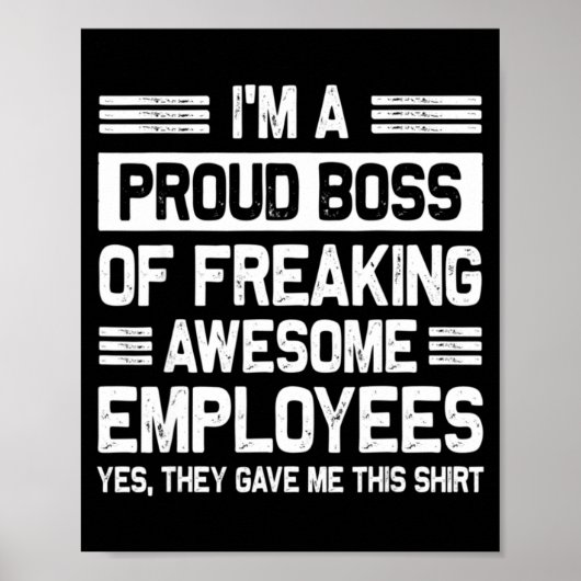 Poster Boss Day Employee Appreciation Office Funny Boss  (Devant)