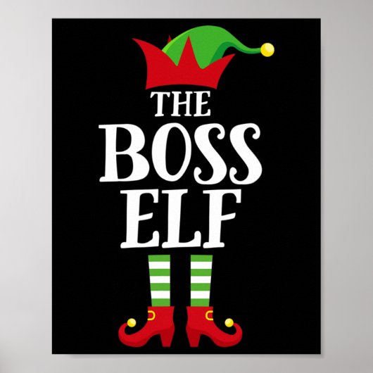 Poster Boss Elf Family Matching Christmas Group Elf Pajam (Devant)