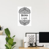 Poster Boss Lady - Élégante autonomisation (Bureau à domicile)