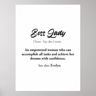 Poster Boss Lady Mug - Un cadeau de femme, la confiance