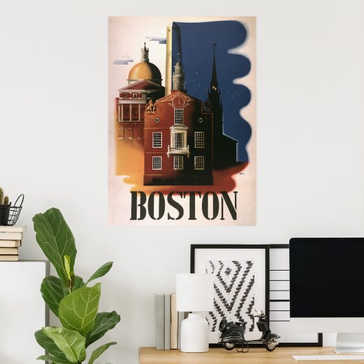 Poster Boston (Bureau à domicile)