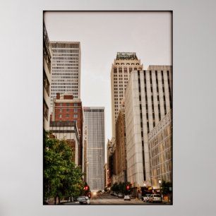 Poster Boston Ave, centre-ville de Tulsa OK