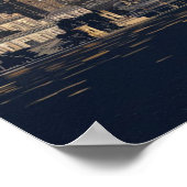 Poster Boston, Boston Massachusetts City Skyline avec car (Coin)