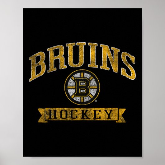 Poster Boston Bruins Vintage Hockey Dark Heather (Devant)