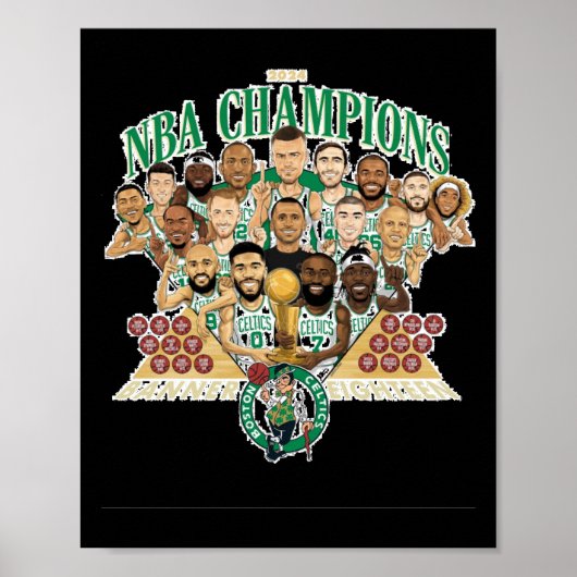 Poster Boston Celtics Banner 18 (équipe exclusive) Relaxé (Devant)