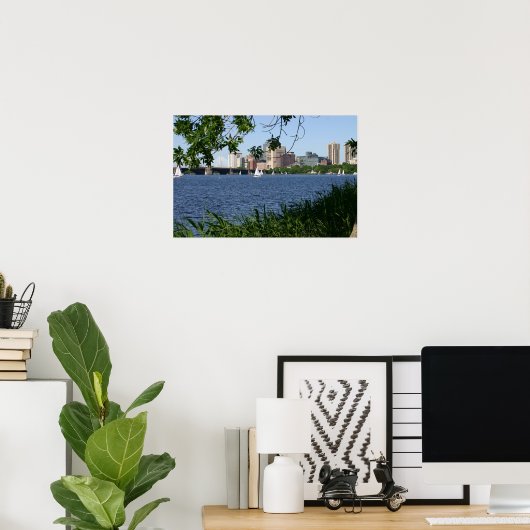 Poster Boston Charles River (Bureau à domicile)