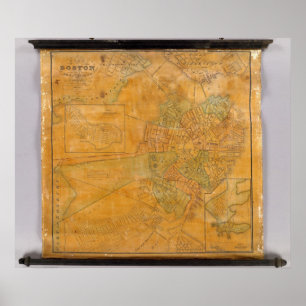 Poster Boston, Charlestown, Cambridge, le Massachusetts