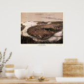 Poster Boston, MA Carte panoramique - 1877 (Cuisine)