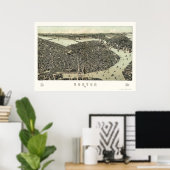 Poster Boston, MA Carte panoramique - 1899 (Bureau à domicile)